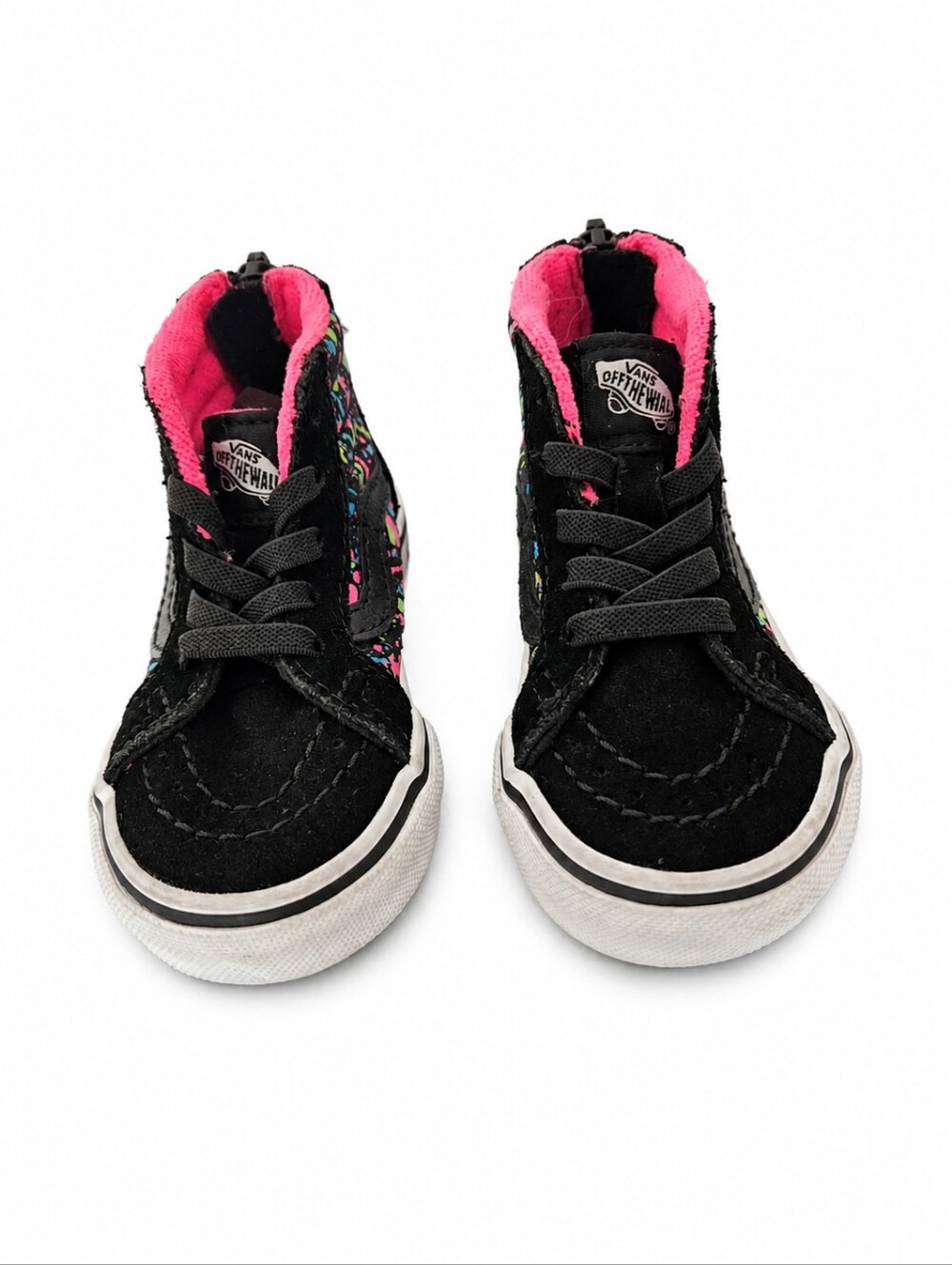 Vans Toddler High-Top Sneakers – Size 4 – Neon Splatter